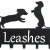 Eboy Steel Dachshund Leash and Harness Holder for Pets - 5 Hooks - Black - Image 4