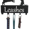 Eboy Steel Dachshund Leash and Harness Holder for Pets - 5 Hooks - Black - Image 2