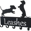 Eboy Steel Dachshund Leash and Harness Holder for Pets - 5 Hooks - Black - Image 3