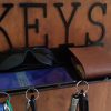 Eboy Steel Keys Rack with Large Tray - 6 Hooks - Black - Image 3