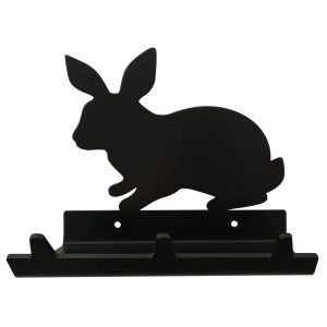 Eboy Steel Rabbit Key Rack with Tray - 3 Hooks - Black